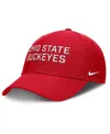 Nike Men's Scarlet Ohio State Buckeyes Rise Practice Adjustable Hat In Red
