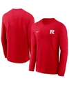 Nike Men's Scarlet Rutgers Scarlet Knights Legend Dri-fit Long Sleeve T-shirt In Red