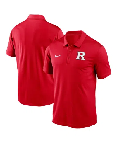 Nike Men's Scarlet Rutgers Scarlet Knights Performance Victory Solid Polo Shirt In Red
