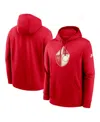 Nike San Francisco 49ers Rewind Club Logo Menâs  Men's Nfl Pullover Hoodie In Scarlet