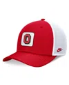 Nike Ohio State Buckeyes Legacy Rise Mascot  Unisex College Trucker Adjustable Hat In Scarlet,white