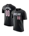 Nike Men's Scoot Henderson Black Portland Trail Blazers Icon Edition Name Number T-shirt In Black