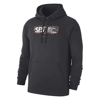 Nike Men's Sfs Club  Men's Fleece Pullover Hoodie In Gray