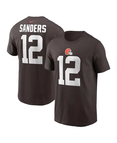 Nike Men's Shedeur Sanders Brown Cleveland Browns 2025 Nfl Draft Name Number T-shirt