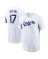 Nike Men's Shohei Ohtani White Los Angeles Dodgers 2024 Fuse Name Number T-shirt In White