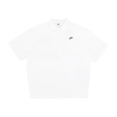 Nike Men's Short Sleeve Shirt Club Venice Top Sail/black In White