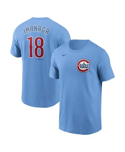 Nike Men's Shota Imanaga Chicago Cubs Fuse Name Number T-shirt In Light Blue