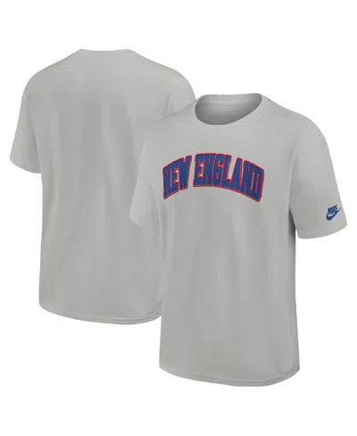 NIKE MEN'S SILVER NEW ENGLAND PATRIOTS REWIND MAX90 STATEMENT T-SHIRT