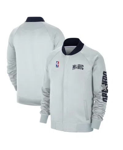 Nike Men's Silver Orlando Magic 2024/25 City Edition Authentic Showtime Performance Full-zip Jacket In Gray