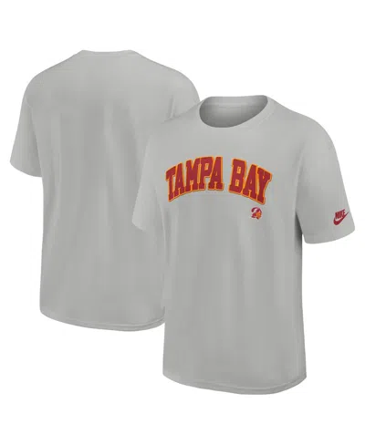 NIKE MEN'S SILVER TAMPA BAY BUCCANEERS REWIND MAX90 STATEMENT T-SHIRT