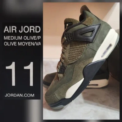 Pre-owned Nike Men's Size 11  Air Jordan 4 Retro Se Craft Medium Olive Fb9927-200 ?? In Green