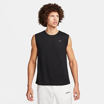 Nike Men's Solar Chase Dri-fit Running Tank Top In Black/anthracite/summit White