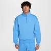 Nike Men's Solo Swoosh 1/4-zip Top In Blue