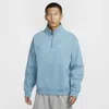 Nike Men's Solo Swoosh 1/4-zip Top In Blue