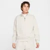 Nike Men's Solo Swoosh 1/4-zip Top In Grey