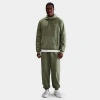Nike Men's Solo Swoosh Cuffed Fleece Pants In Green