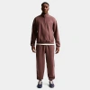 Nike Men's Solo Swoosh Cuffed Fleece Pants In Burgundy