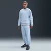 Nike Men's Solo Swoosh Cuffed Fleece Pants In Blue
