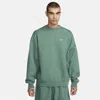 Nike Solo Swoosh Oversize Crewneck Sweatshirt In Green