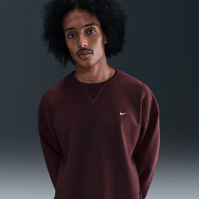 Nike Men's Solo Swoosh Fleece Crew In Red
