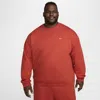 Nike Men's Solo Swoosh Fleece Crew In Red