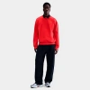 Nike Men's Solo Swoosh Fleece Crewneck Sweatshirt In Red