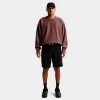 Nike Men's Solo Swoosh Fleece Crewneck Sweatshirt In Brown