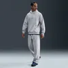 Nike Solo Swoosh Open Hem Fleece Sweatpants In Gray