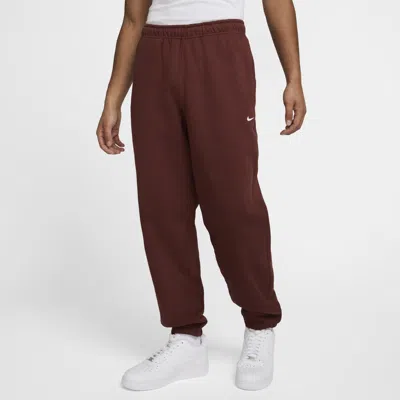 Nike Men's Solo Swoosh Fleece Pants In Brown