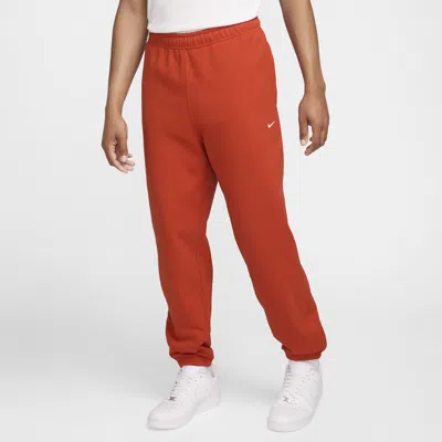 Nike Men's Solo Swoosh Fleece Pants In Orange