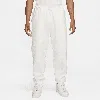Nike Men's Solo Swoosh Fleece Pants In White