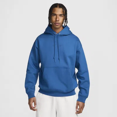 Nike Men's Solo Swoosh Fleece Pullover Hoodie In Blue | ModeSens