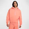 Nike Men's Solo Swoosh Fleece Pullover Hoodie In Orange