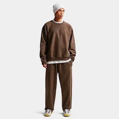Nike Men's Solo Swoosh Fleece Sweatpants In Brown