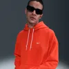 Nike Red Solo Swoosh Hoodie In Red