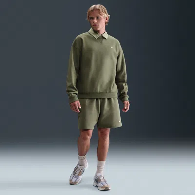 Nike Men's Solo Swoosh French Terry Shorts In Green
