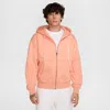 Nike Men's Solo Swoosh Full-zip Hoodie In Orange