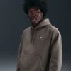 Nike Men's Solo Swoosh Pullover Hoodie In Gray