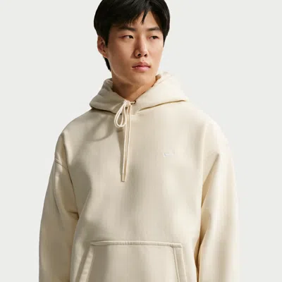 Nike Men's Solo Swoosh Pullover Hoodie In White