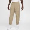 Nike Men's Solo Swoosh Track Pants In Khaki/white