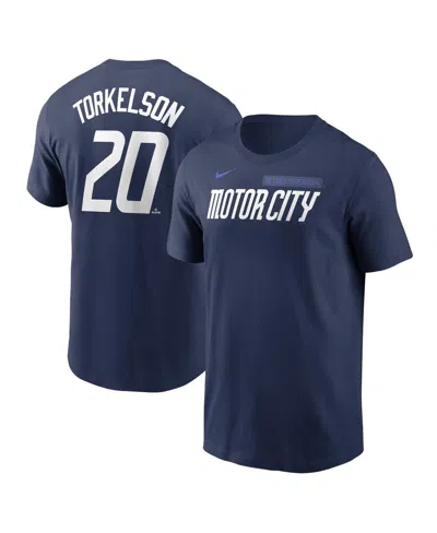 Nike Men's Spencer Torkelson Navy Detroit Tigers 2024 City Connect Fuse Name Number T-shirt