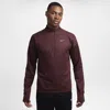 Nike Men's Sphere Element Therma-fit Water-repellent 1/2-zip Running Top In Red
