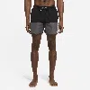 Nike Men's Split 5" Swim Trunks In Black