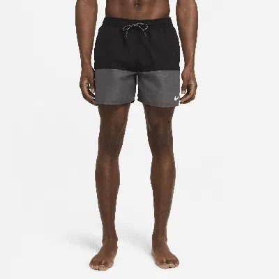 Nike Men's Split 5" Swim Trunks In Black