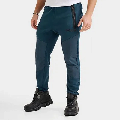 Nike Men's Sportswear Air Max Fleece Jogger Pants In Armory Navy/armory Navy/black