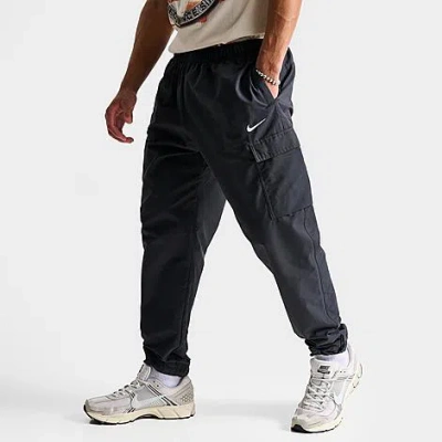 Nike Men's Sportswear Air Play Woven Cargo Pants In Dark Smoke Grey/white