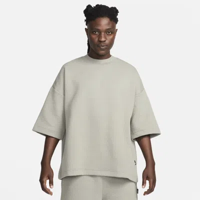 Nike Air Oversize Crewneck Sweatshirt In Dark Stucco/dark Stucco