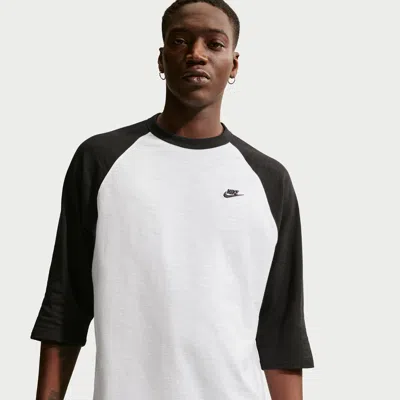 Nike Sportswear Club Raglan Shirt In Black