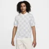 Nike Men's  Sportswear Club Checkers Polo In White