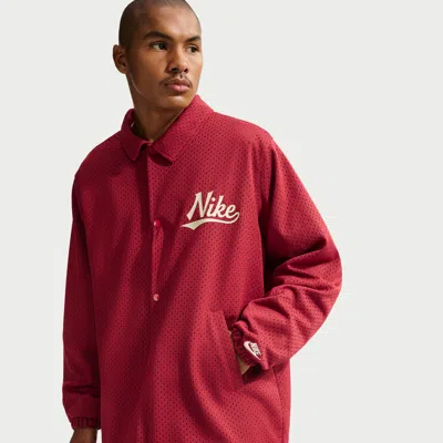 Nike Men's  Sportswear Club Coaches Jacket In Red